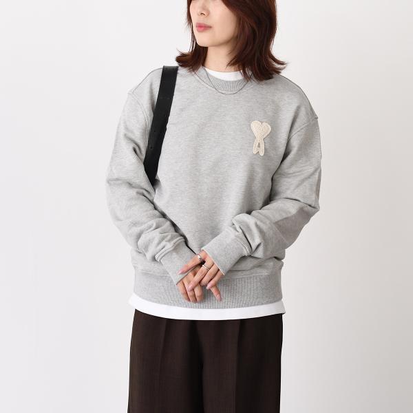AMI PARIS Ami De Coeur ループバック ライトフリース ロングスリーブ スウェットシャツ