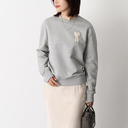 AMI PARIS Ami De Coeur ループバック ライトフリース ロングスリーブ スウェットシャツ