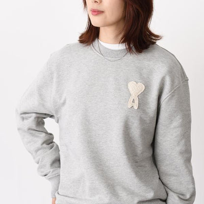 AMI PARIS Ami De Coeur ループバック ライトフリース ロングスリーブ スウェットシャツ