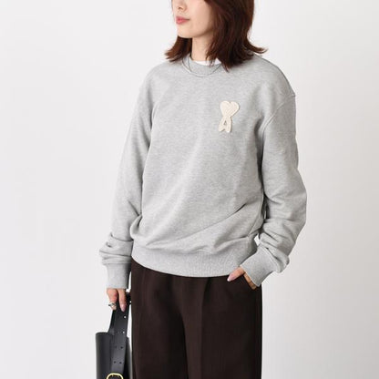 AMI PARIS Ami De Coeur ループバック ライトフリース ロングスリーブ スウェットシャツ