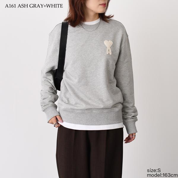 AMI PARIS Ami De Coeur ループバック ライトフリース ロングスリーブ スウェットシャツ