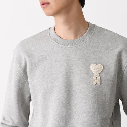 AMI PARIS Ami De Coeur ループバック ライトフリース ロングスリーブ スウェットシャツ