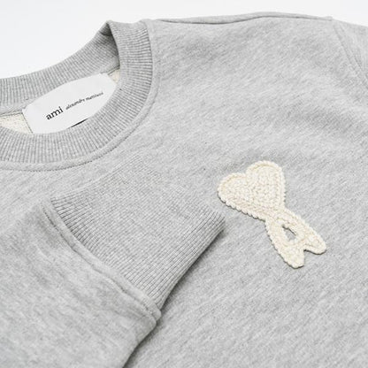 AMI PARIS Ami De Coeur ループバック ライトフリース ロングスリーブ スウェットシャツ