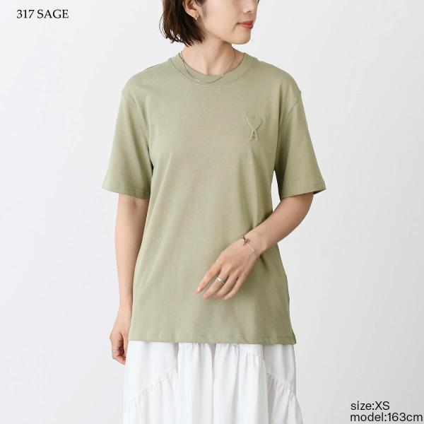 AMI PARIS Organic Cotton Heavy Jersey T-Shirt 