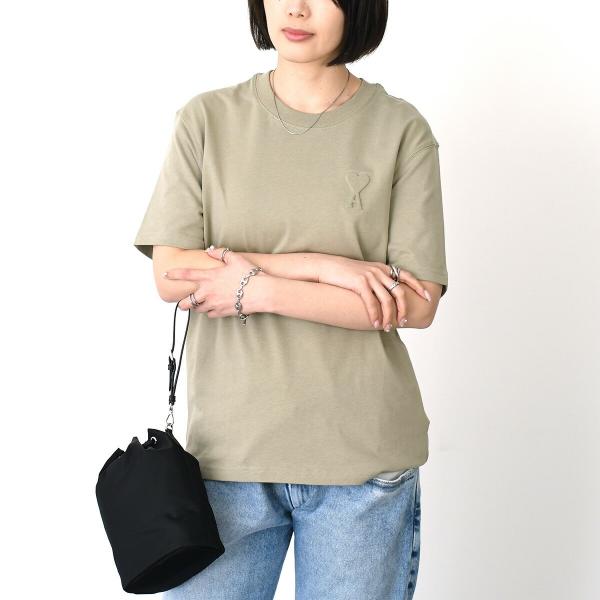 AMI PARIS Organic Cotton Heavy Jersey T-Shirt 
