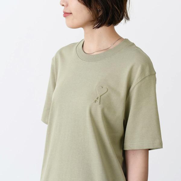 AMI PARIS Organic Cotton Heavy Jersey T-Shirt 