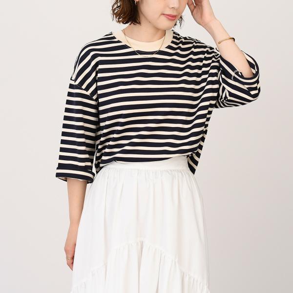 AMI ALEXANDRE MATTIUSSI AMI DE COEUR Ami Paris Recycled Cotton Loose Striped T-Shirt 