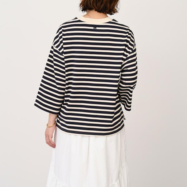 AMI ALEXANDRE MATTIUSSI AMI DE COEUR Ami Paris Recycled Cotton Loose Striped T-Shirt 