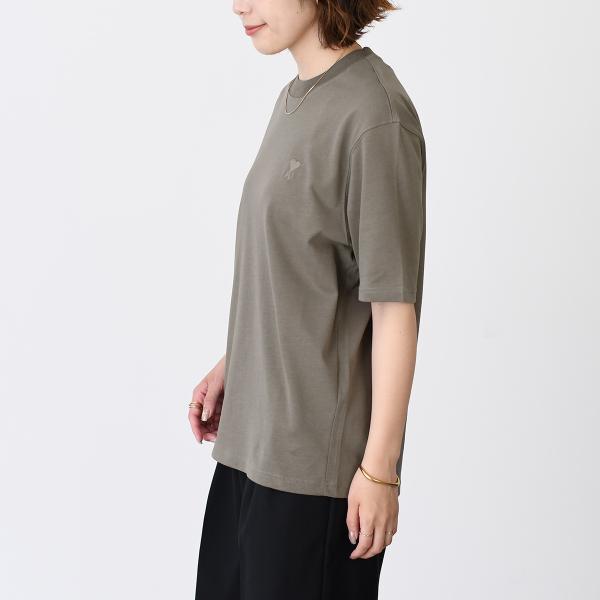 AMI PARIS AMI DE COEUR アミパリス Ami de Coeur オーガニックコットンジャージー Tシャツ ボクシーフィット