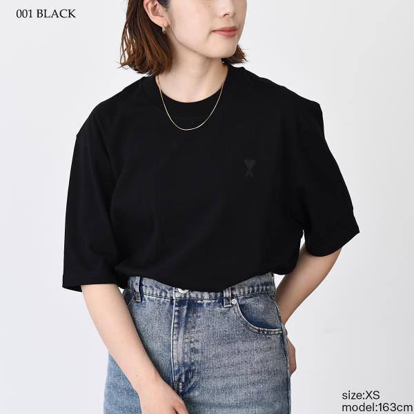 AMI PARIS AMI DE COEUR アミパリス Ami de Coeur オーガニックコットンジャージー Tシャツ ボクシーフィット