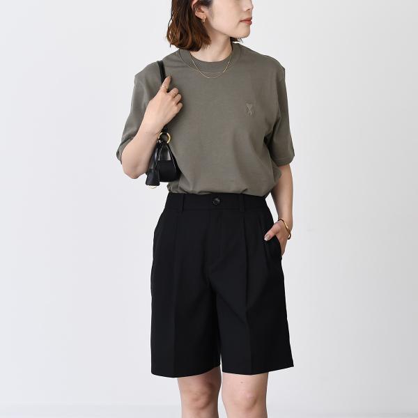 AMI PARIS AMI DE COEUR アミパリス Ami de Coeur オーガニックコットンジャージー Tシャツ ボクシーフィット