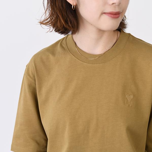 AMI PARIS AMI DE COEUR アミパリス Ami de Coeur オーガニックコットンジャージー Tシャツ ボクシーフィット