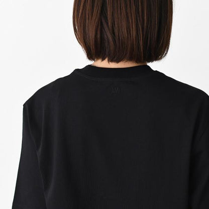 AMI PARIS AMI DE COEUR Ami de Coeur ヘビーコットンジャージー エンボス Tシャツ ボクシーフィット