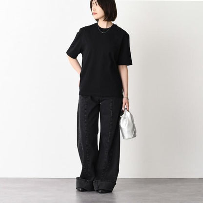 AMI PARIS AMI DE COEUR Ami de Coeur ヘビーコットンジャージー エンボス Tシャツ ボクシーフィット