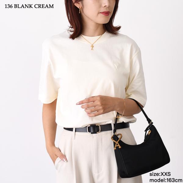 AMI PARIS AMI DE COEUR Ami de Coeur ヘビーコットンジャージー エンボス Tシャツ ボクシーフィット