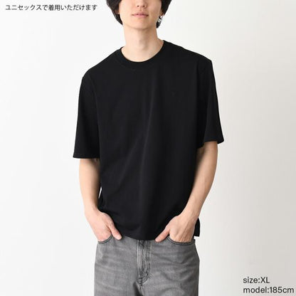 AMI PARIS AMI DE COEUR Ami de Coeur ヘビーコットンジャージー エンボス Tシャツ ボクシーフィット
