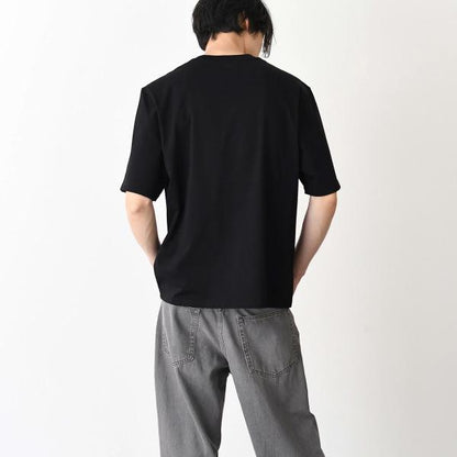 AMI PARIS AMI DE COEUR Ami de Coeur ヘビーコットンジャージー エンボス Tシャツ ボクシーフィット