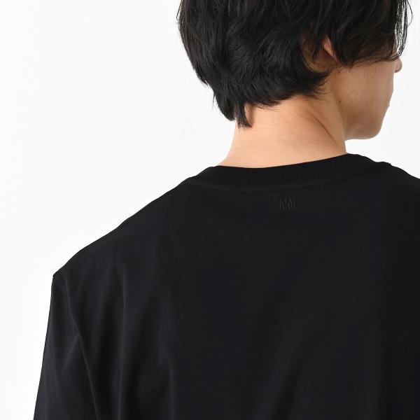 AMI PARIS AMI DE COEUR Ami de Coeur ヘビーコットンジャージー エンボス Tシャツ ボクシーフィット