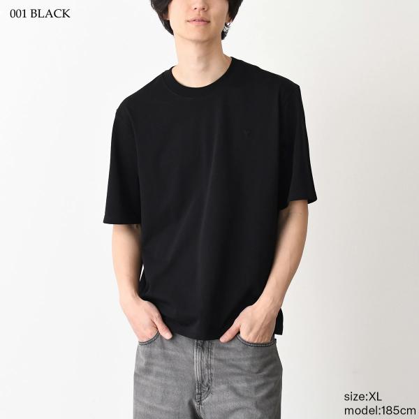 AMI PARIS AMI DE COEUR Ami de Coeur ヘビーコットンジャージー エンボス Tシャツ ボクシーフィット