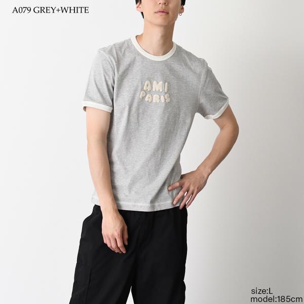 AMI PARIS ニットパッチ クラシックフィットTシャツ