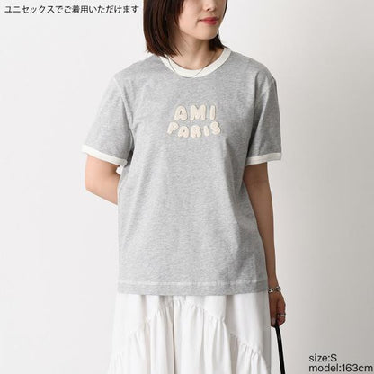 AMI PARIS ニットパッチ クラシックフィットTシャツ