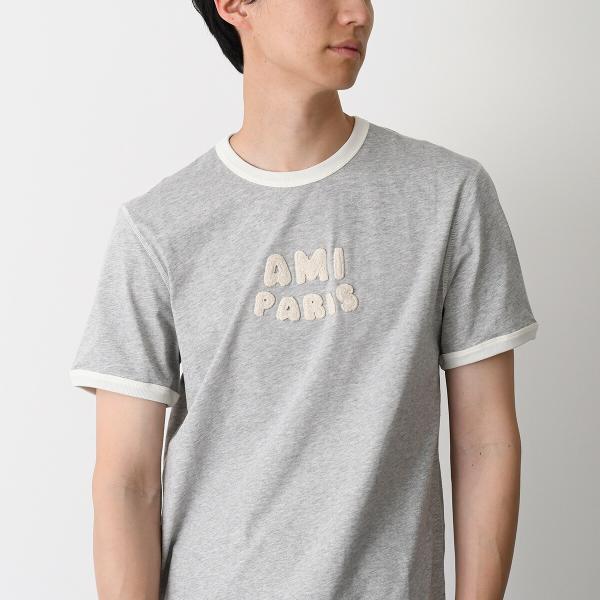 AMI PARIS ニットパッチ クラシックフィットTシャツ