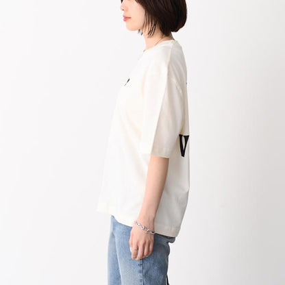 AMI PARIS AMI DE COEUR Place Des Victoires プリント ヘビーコットンジャージー Tシャツ