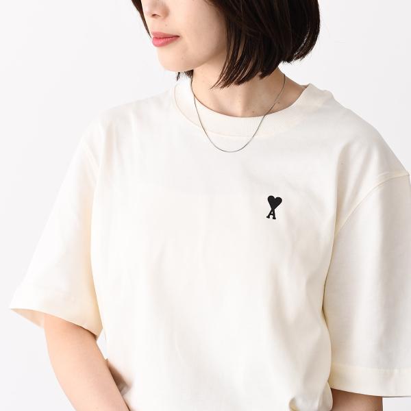 AMI PARIS AMI DE COEUR Place Des Victoires プリント ヘビーコットンジャージー Tシャツ