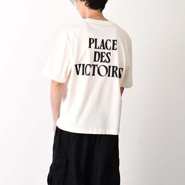 AMI PARIS AMI DE COEUR Place Des Victoires プリント ヘビーコットンジャージー Tシャツ