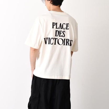 AMI PARIS AMI DE COEUR Place Des Victoires プリント ヘビーコットンジャージー Tシャツ
