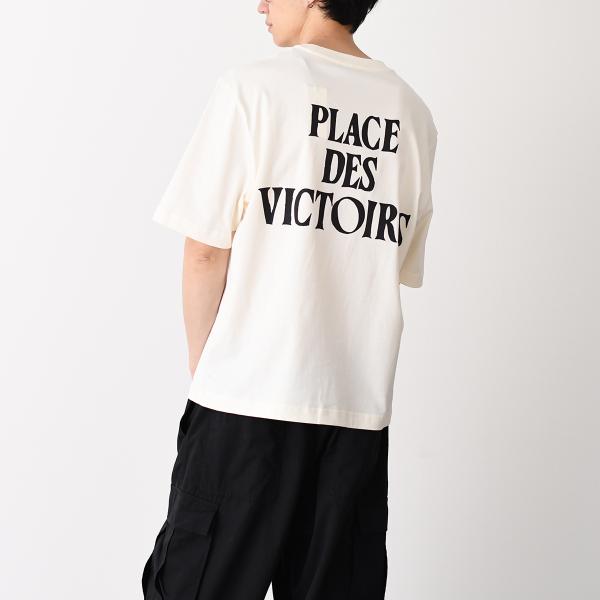 AMI PARIS AMI DE COEUR Place Des Victoires プリント ヘビーコットンジャージー Tシャツ