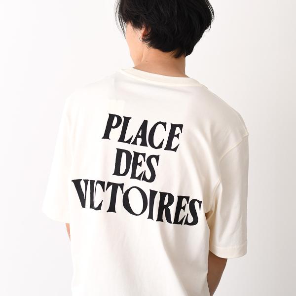 AMI PARIS AMI DE COEUR Place Des Victoires プリント ヘビーコットンジャージー Tシャツ
