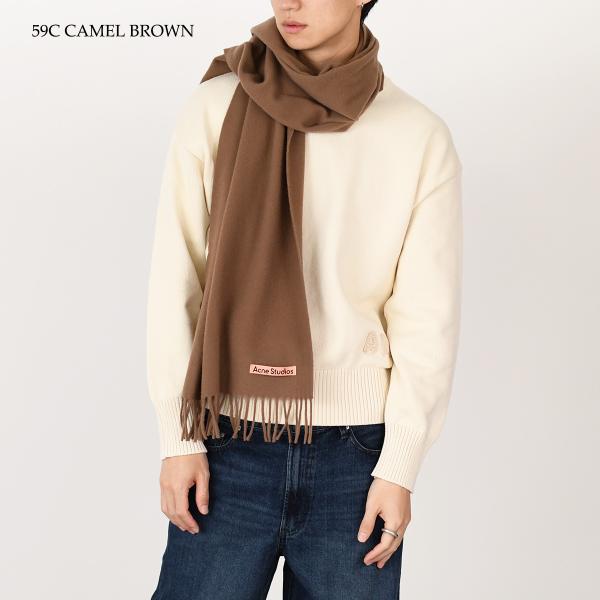 ACNE STUDIOS フリンジウールスカーフ - ナロー