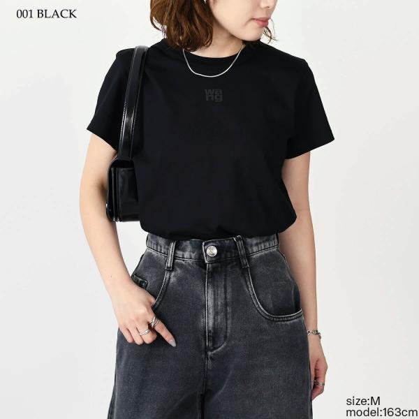 Alexander Wang 퍼플 로고 코튼 저지 티셔츠 