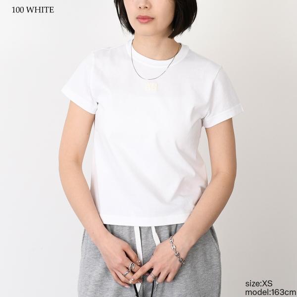 Alexander Wang 퍼플 로고 코튼 저지 티셔츠 