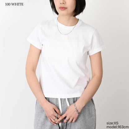 Alexander Wang 퍼플 로고 코튼 저지 티셔츠 