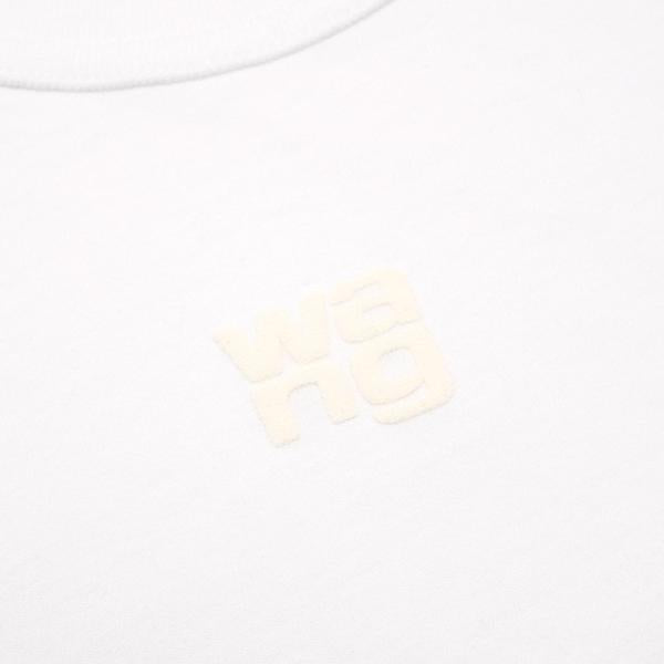 Alexander Wang 퍼플 로고 코튼 저지 티셔츠 