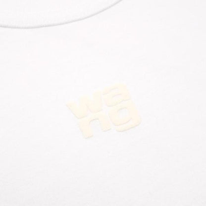 Alexander Wang 퍼플 로고 코튼 저지 티셔츠 