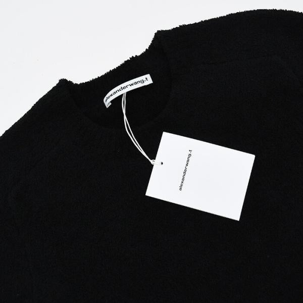 Alexander Wang Cropped Short Sleeve Crew Neck T-Shirt 