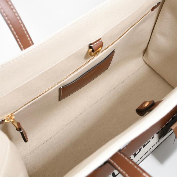 BURBERRY ツートン キャンバス＆レザー ミディアム フレヤトート