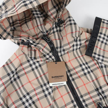 BURBERRY チェック ドローストリング ジャケット