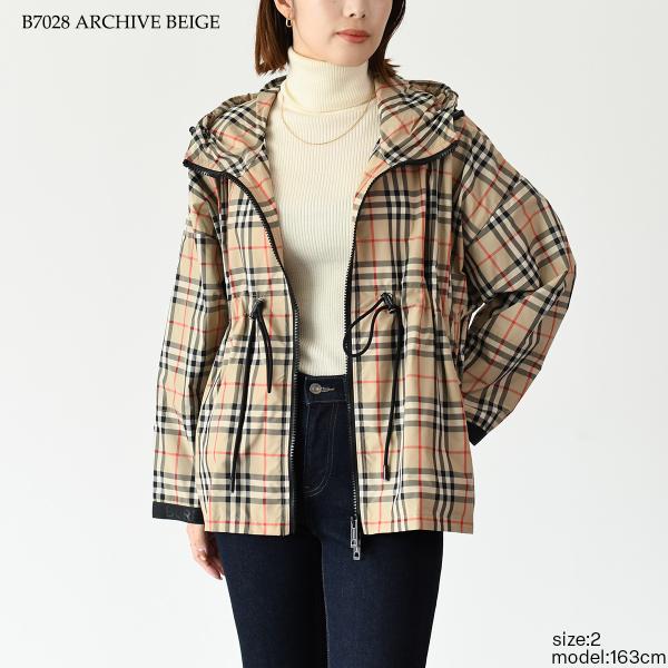BURBERRY チェック ドローストリング ジャケット