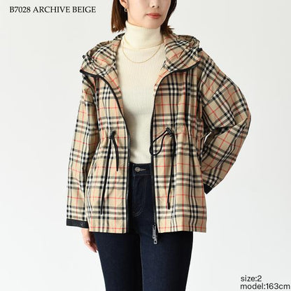 BURBERRY チェック ドローストリング ジャケット