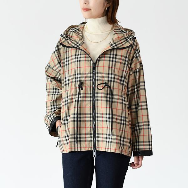 BURBERRY チェック ドローストリング ジャケット