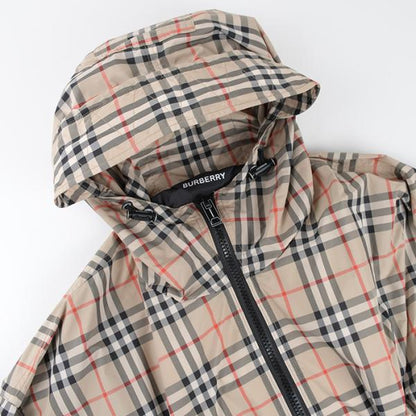 BURBERRY チェック ドローストリング ジャケット