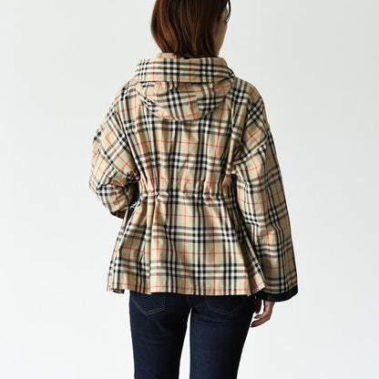 BURBERRY チェック ドローストリング ジャケット