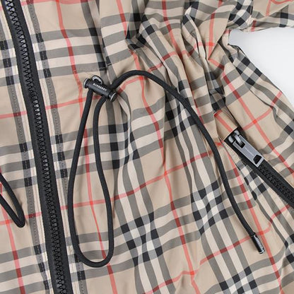 BURBERRY チェック ドローストリング ジャケット