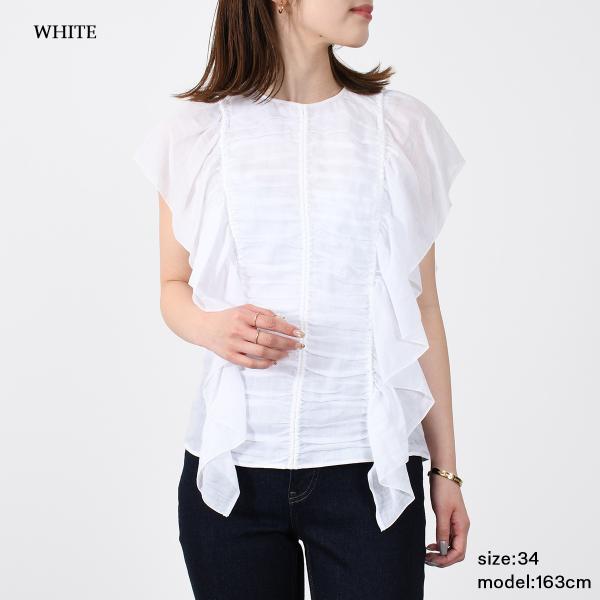 CHLOE sleeveless ruffle top 