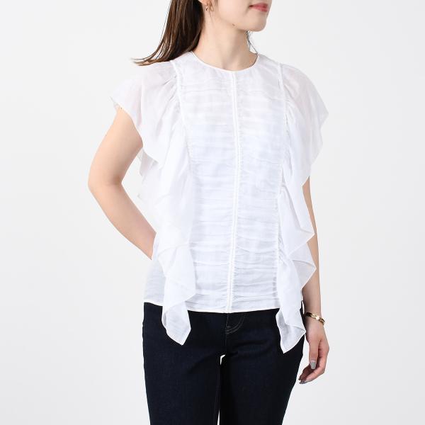 CHLOE sleeveless ruffle top 