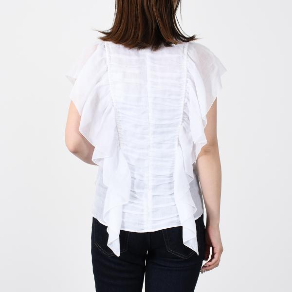 CHLOE sleeveless ruffle top 